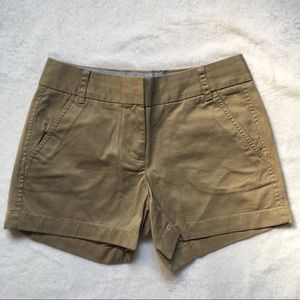 J Crew Tan Khaki Chino Shorts Size 0